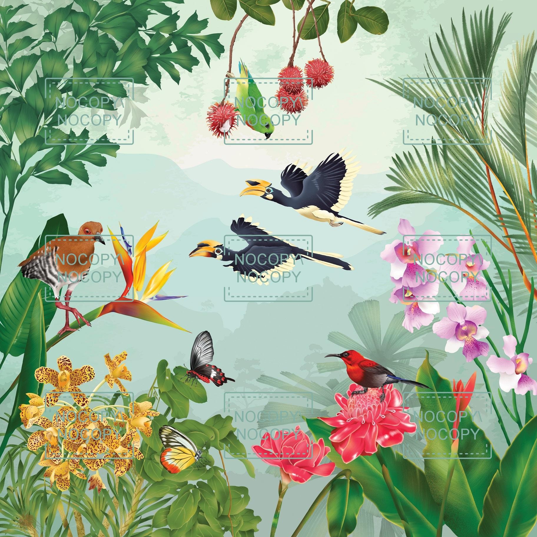 Tropical Nature Scarf — artwork
